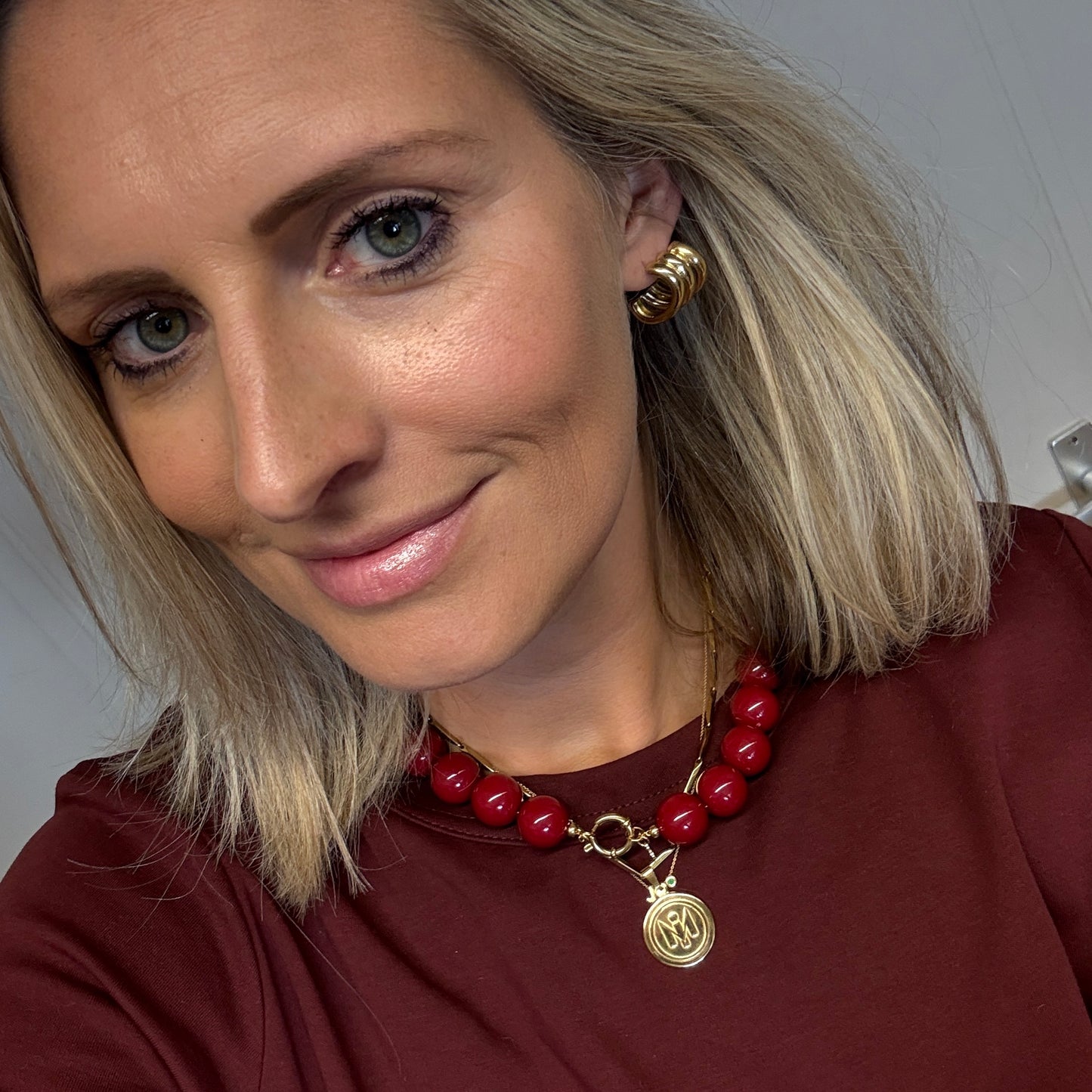 Ketting Isa Kralen Bordeaux