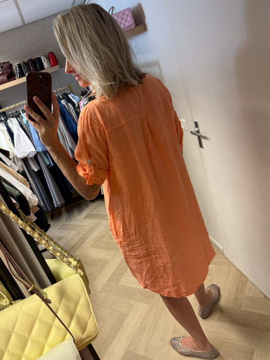 Blouse Jurk Puro Linnen Peach