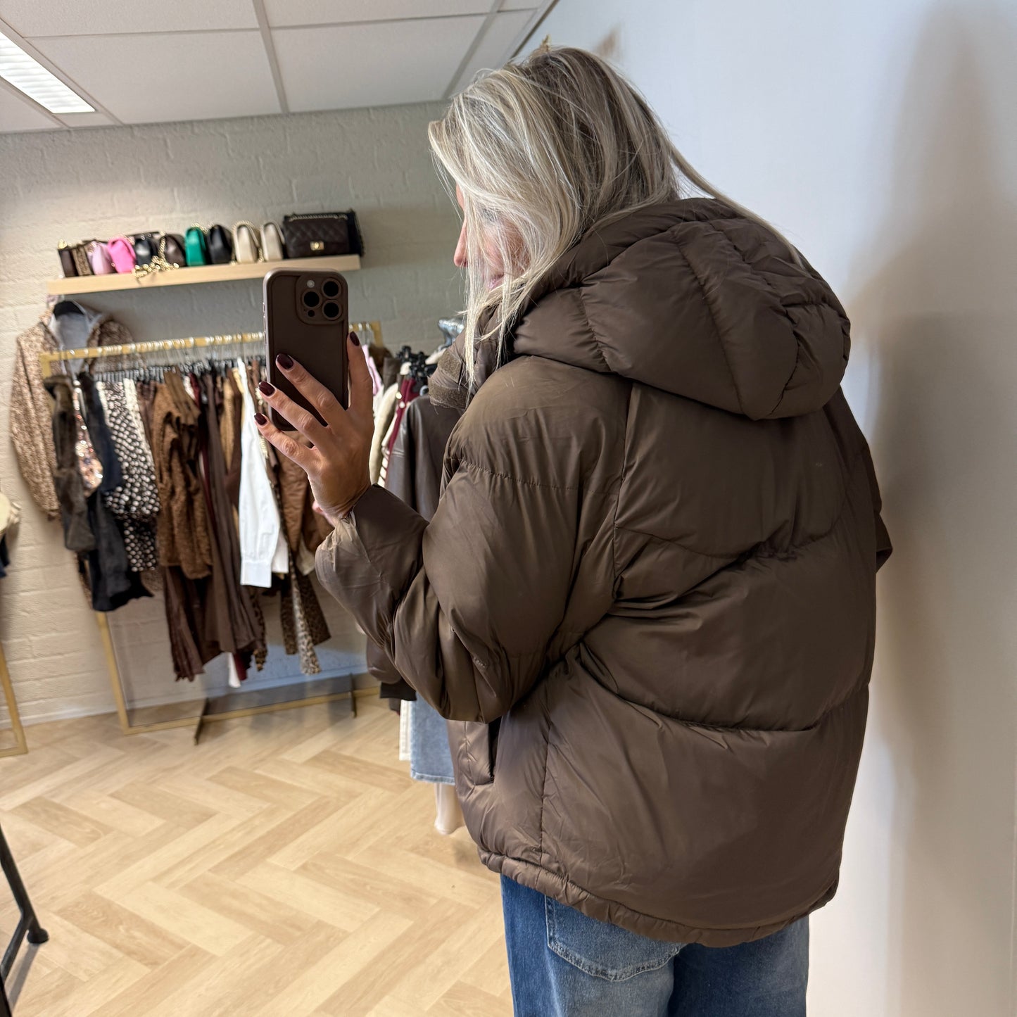 Puffer Jacket Fenna Choco Bruin