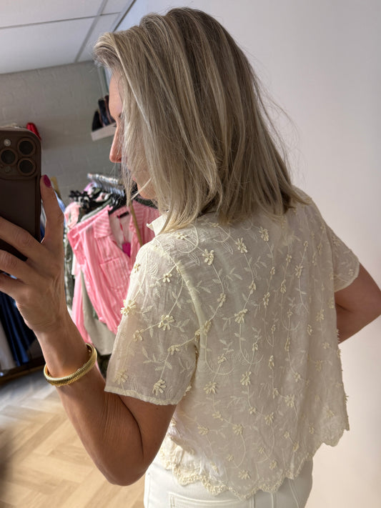 Blouse Milly Embroided Ecru