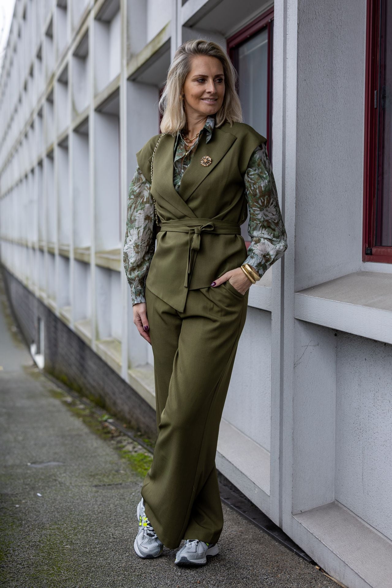 Blouse Sas Flowers Groen