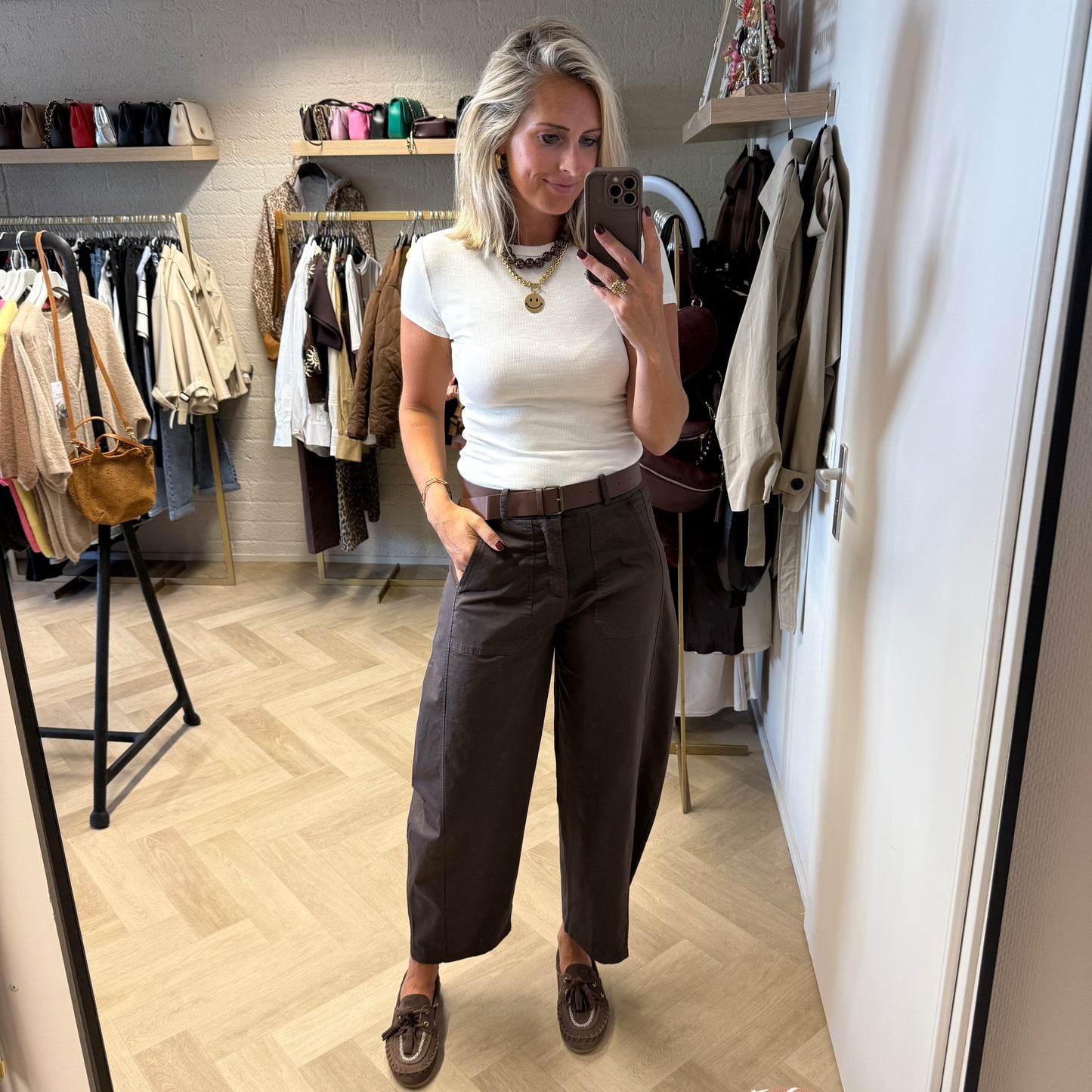 Barrel Pants Jane Choco Bruin