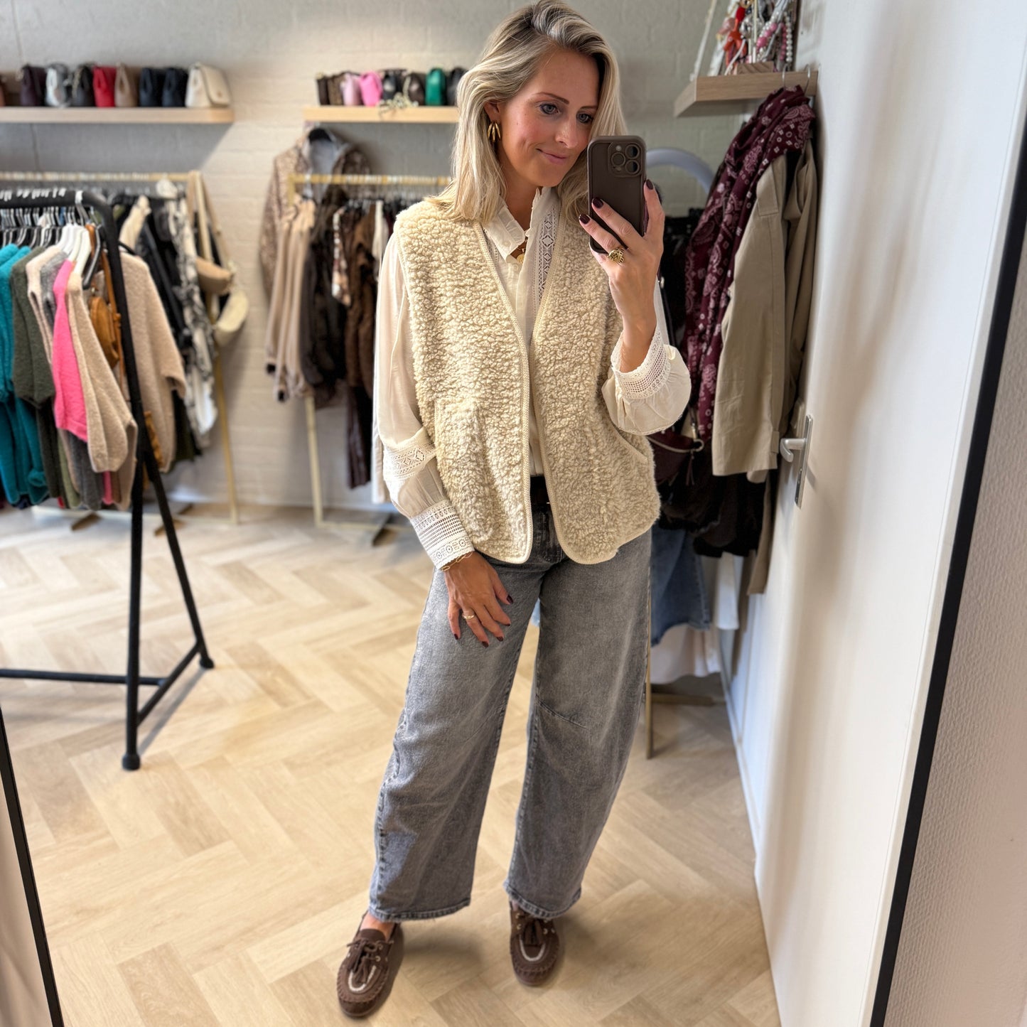Vest Maud Schaap Offwhite