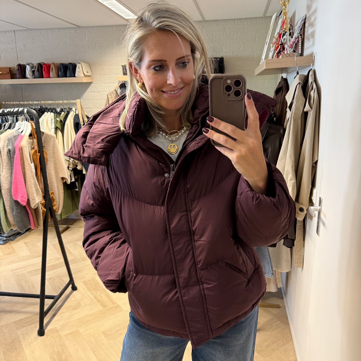 Puffer Jacket Fenna Burgundy