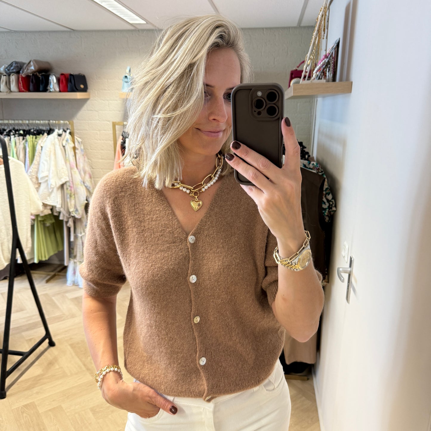 Vest Claudia Alpaca Caramel