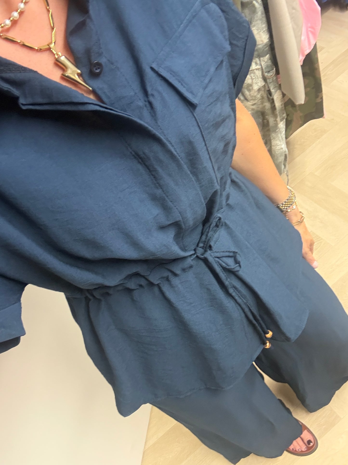 Co Ord Set Vera Donkerblauw