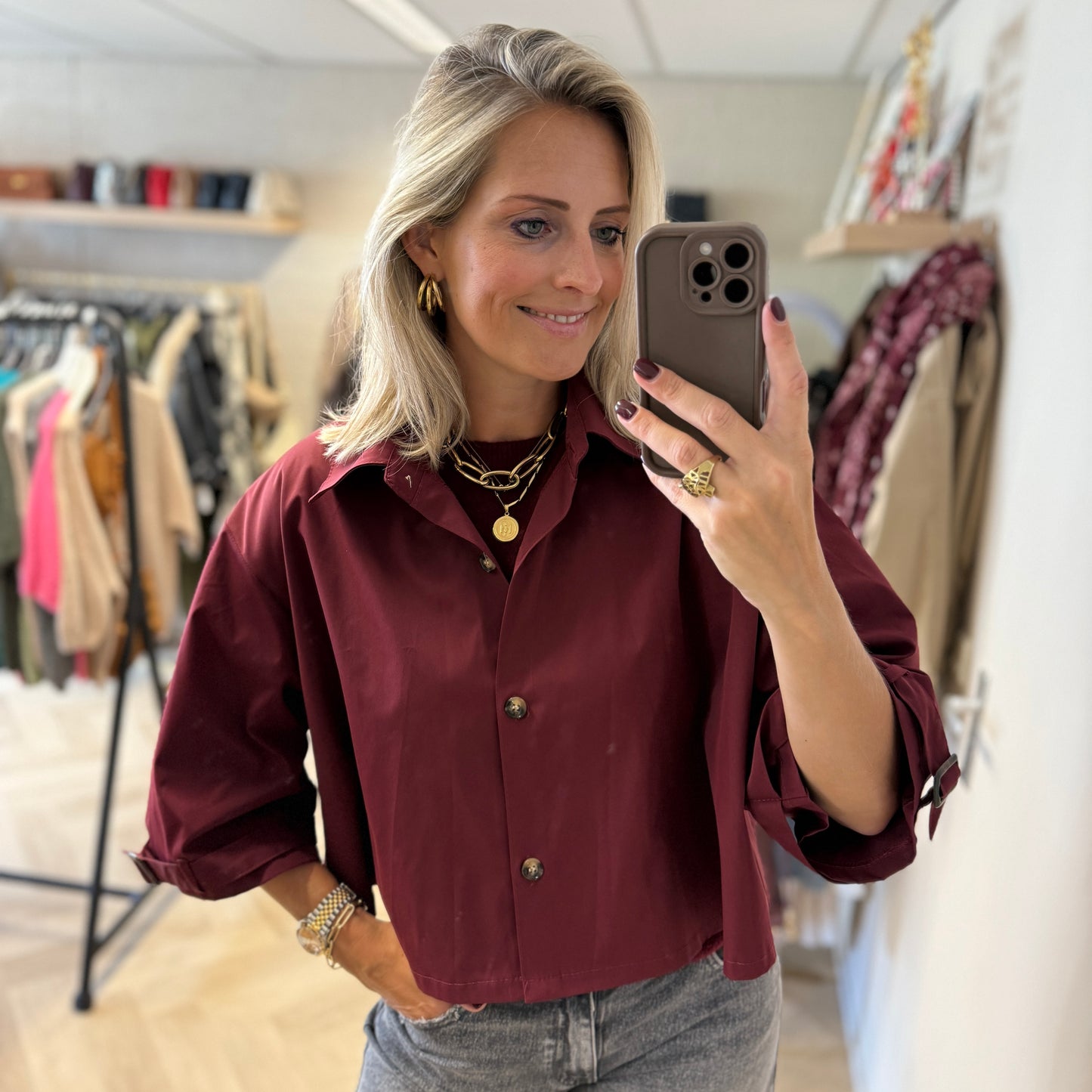 Trenchcoat Stevie Cape Burgundy
