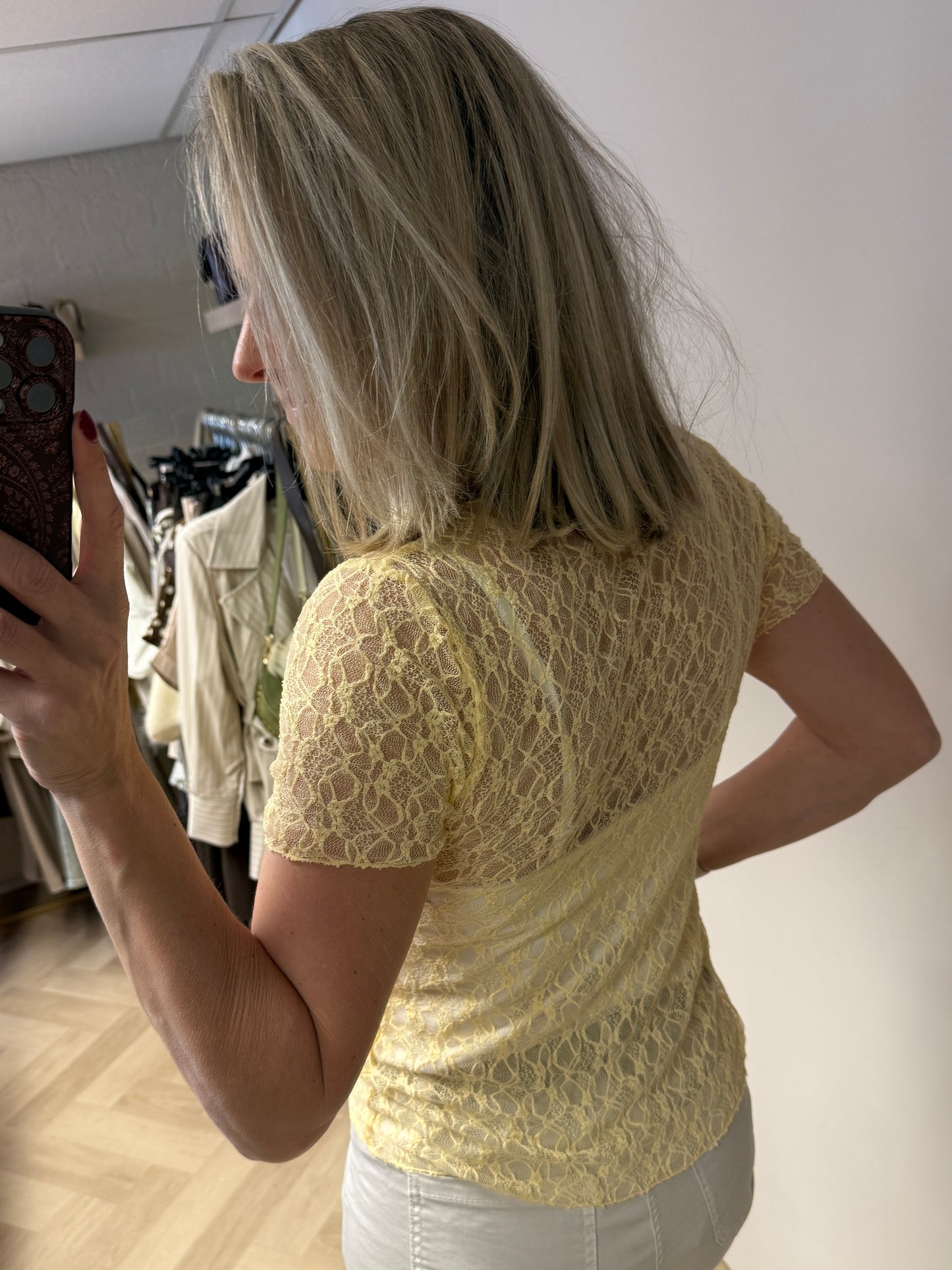 Shirt Kaya Kant KM Zachtgeel