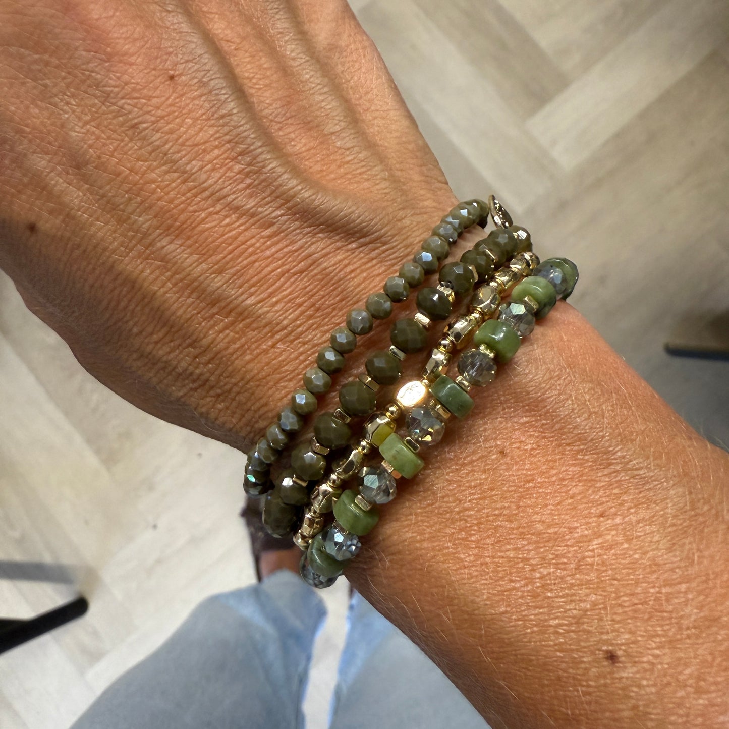 Armband Set Cannes Jade Groen