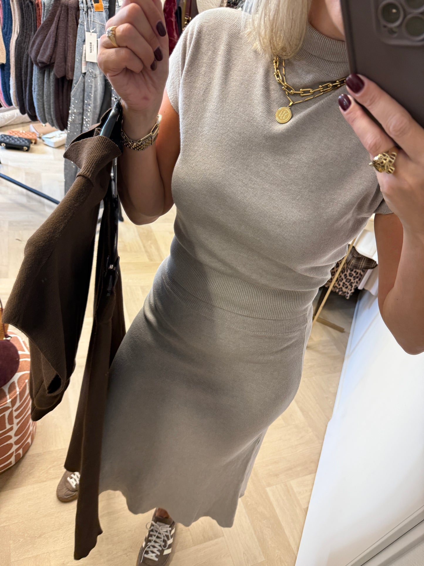 Co-Ord Set Joline Woven Taupe