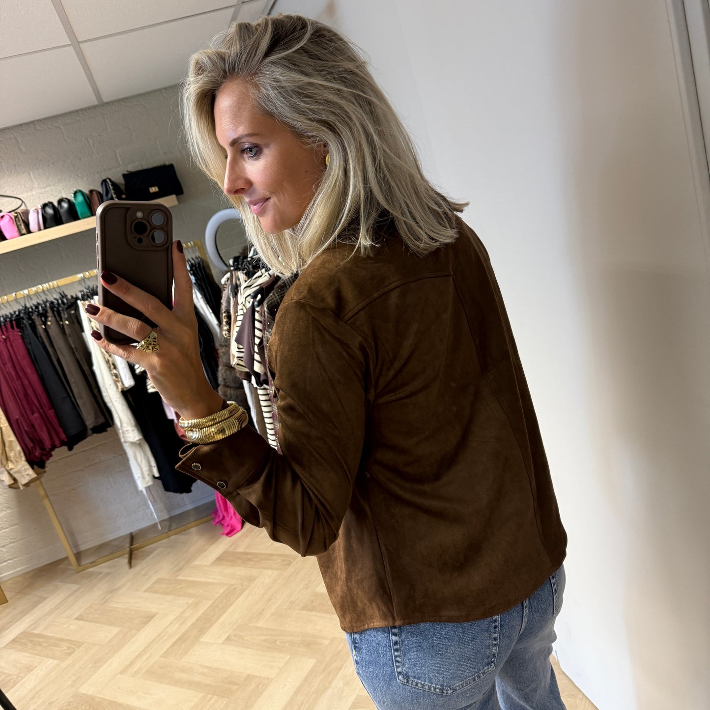 Blouse Judy Suèdine Cognac
