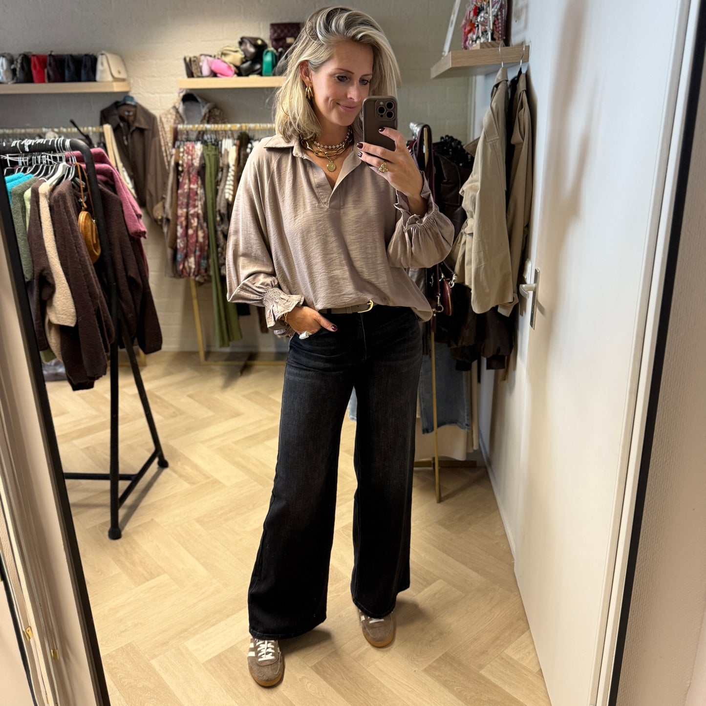 Blouse Joan Viscose Taupe