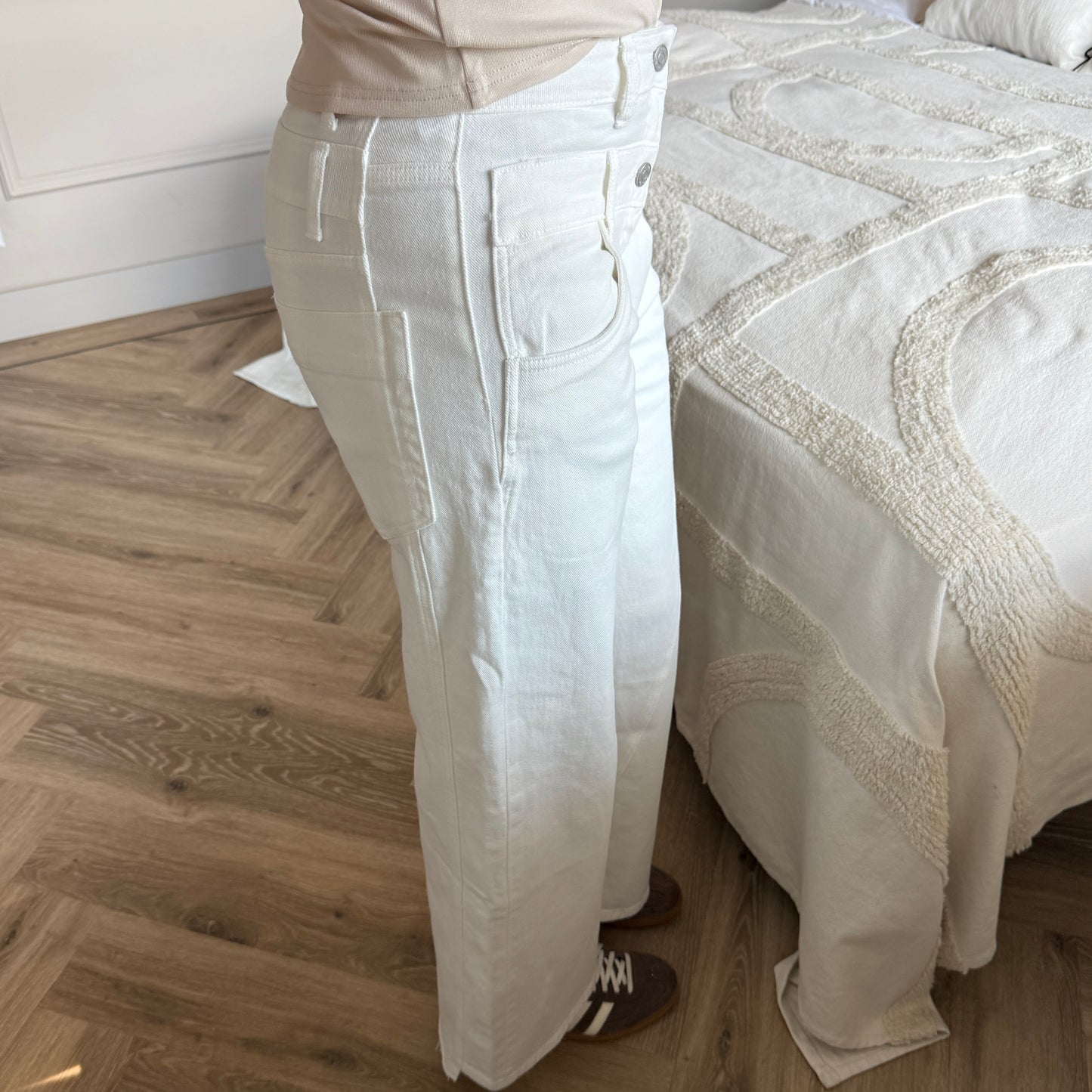 Jeans Toxik Romy Wide Legg Wit