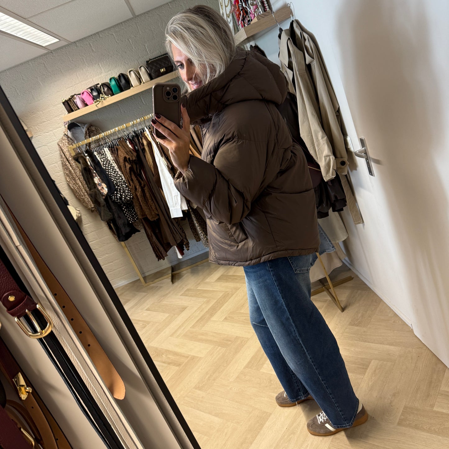 Puffer Jacket Fenna Choco Bruin