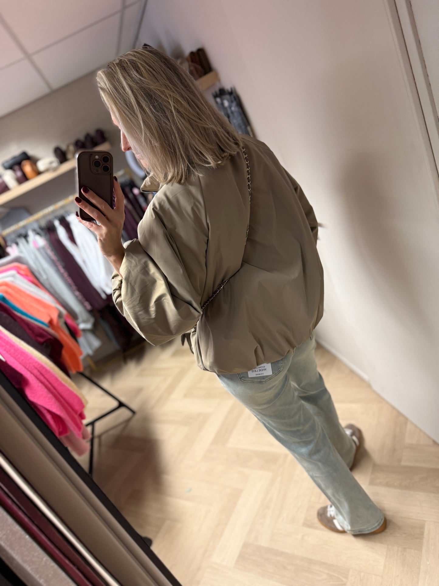 Jas Fabienne Pof Gevoerd Beige