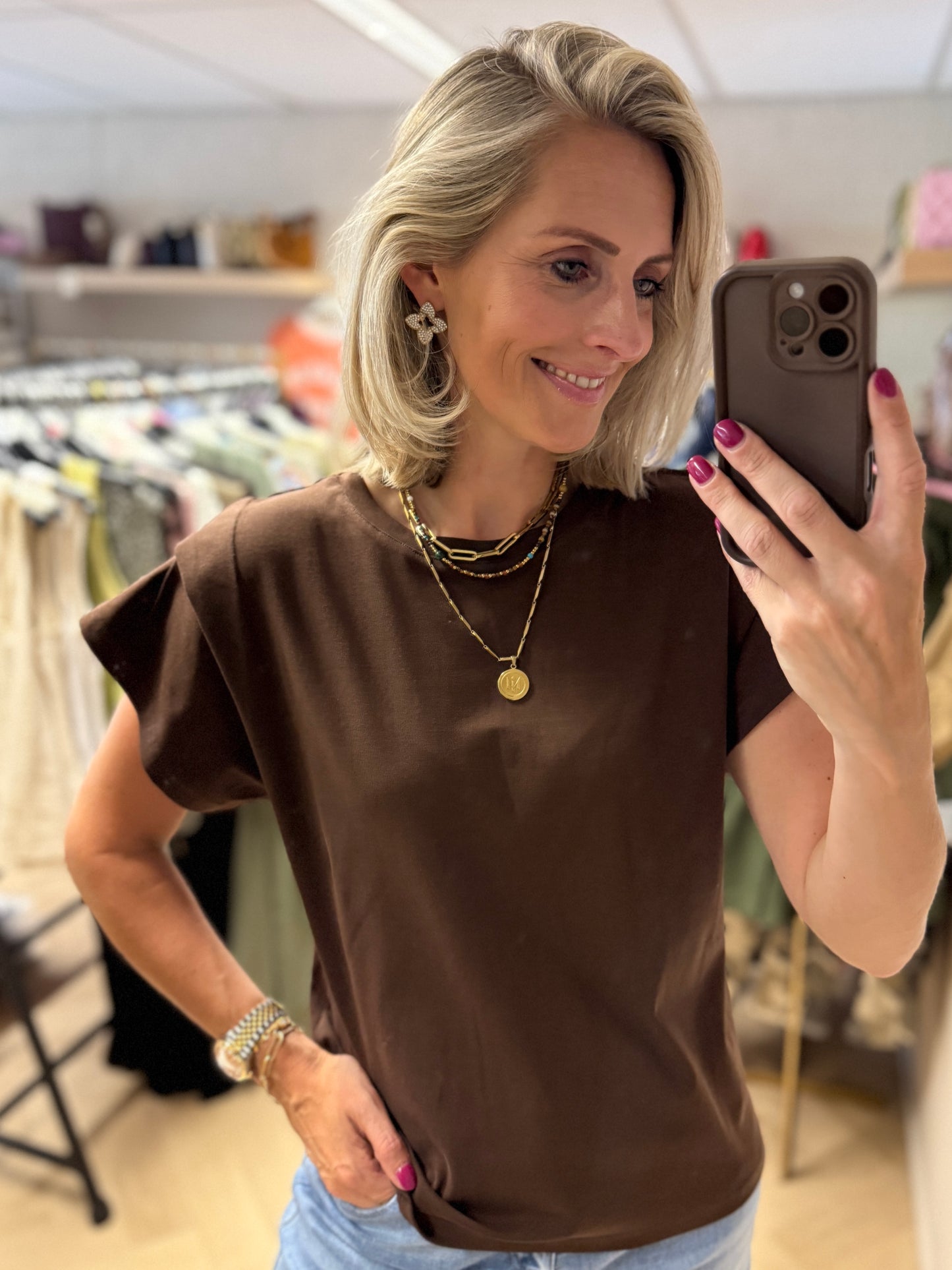 T-Shirt Unika Katoen Choco