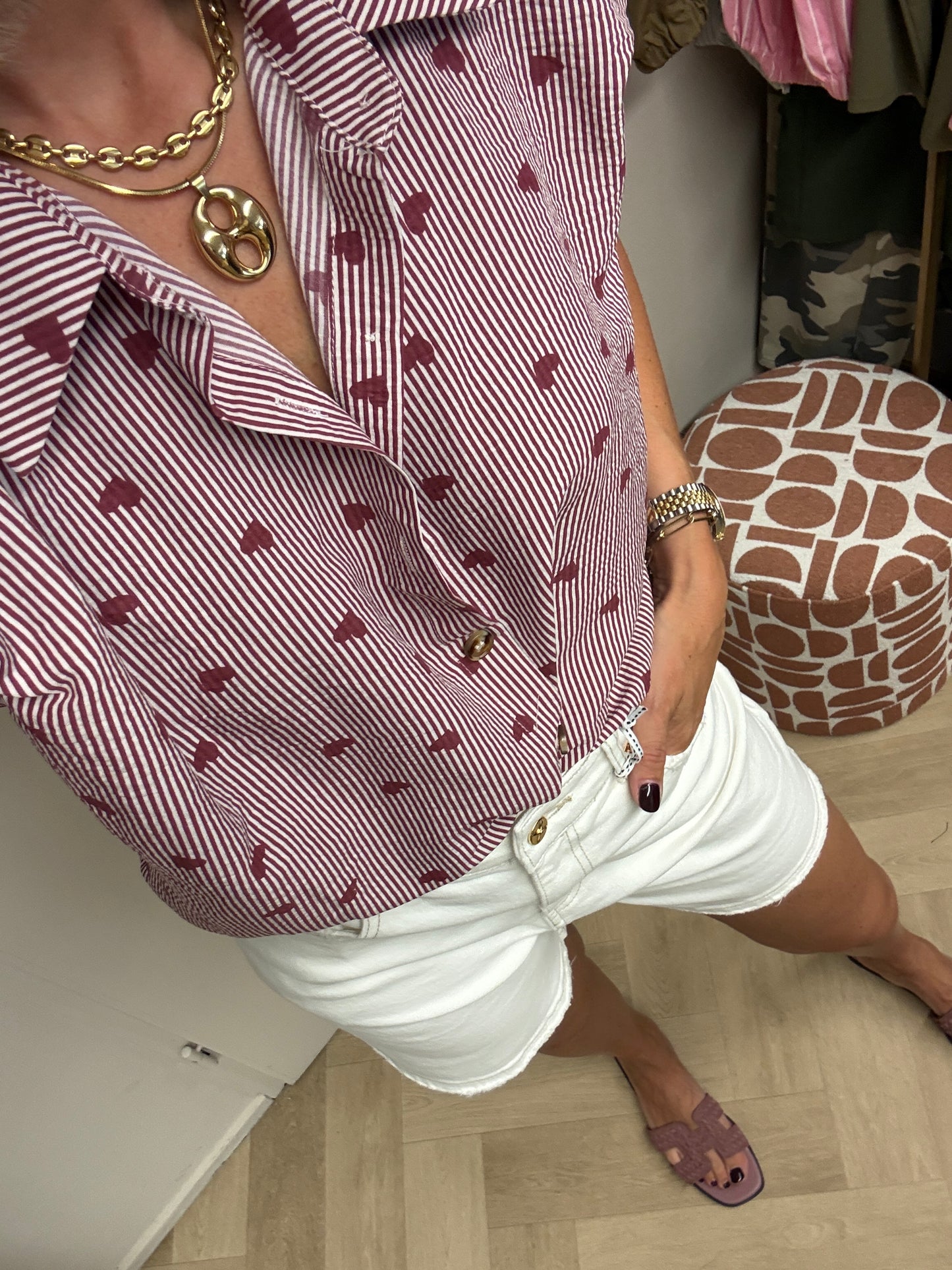 Blouse Jill Streep Hartjes Bordeaux