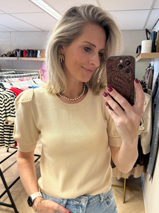 Shirt Lois Pofmouw Beige