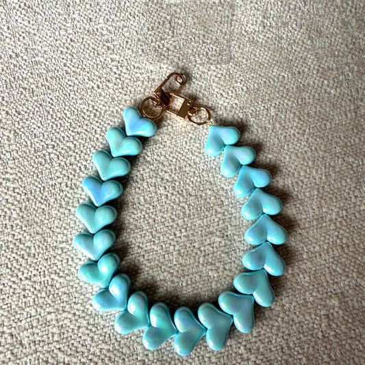 Telefoonkoord Harten Lichtblauw