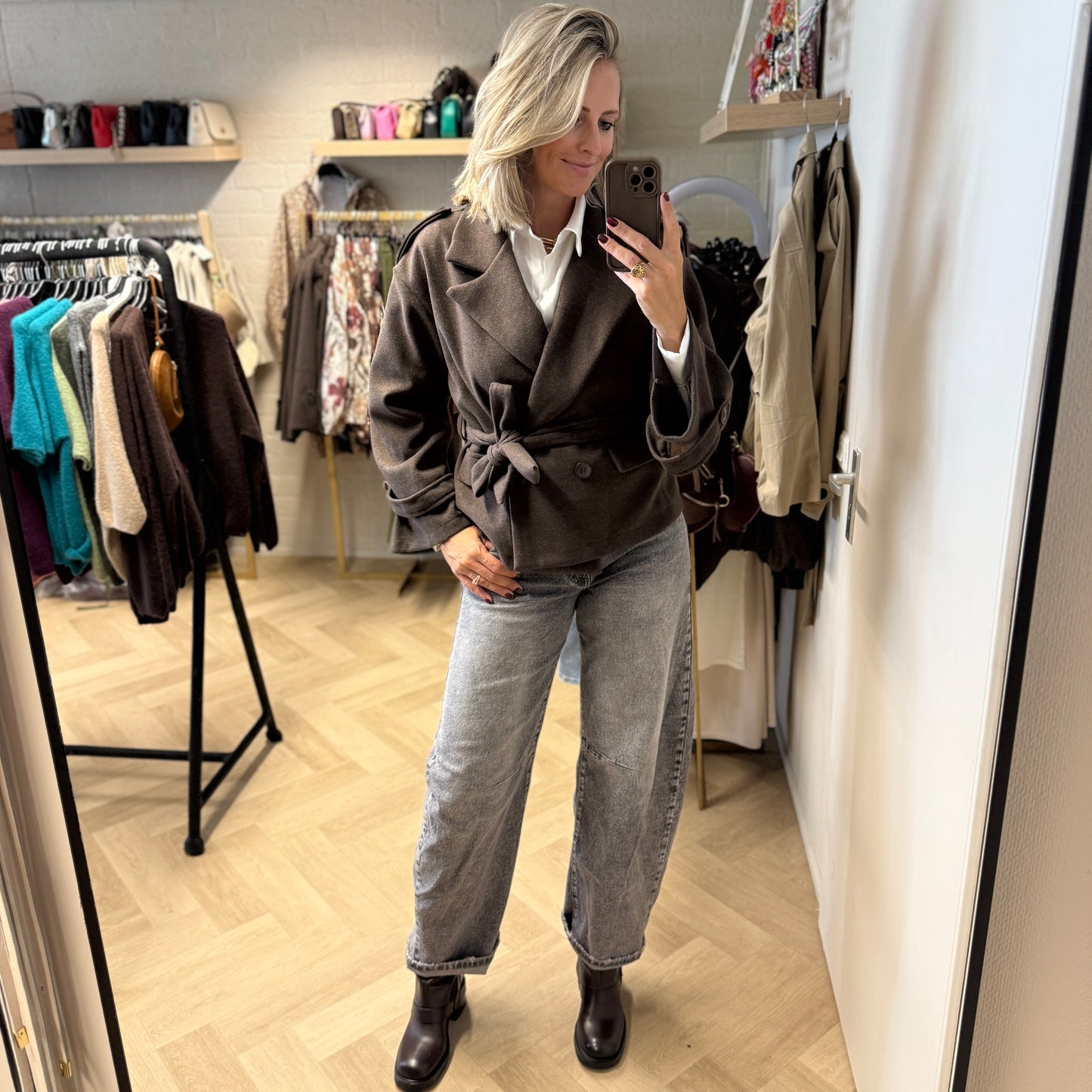 Jas Bregje Trench Bruin