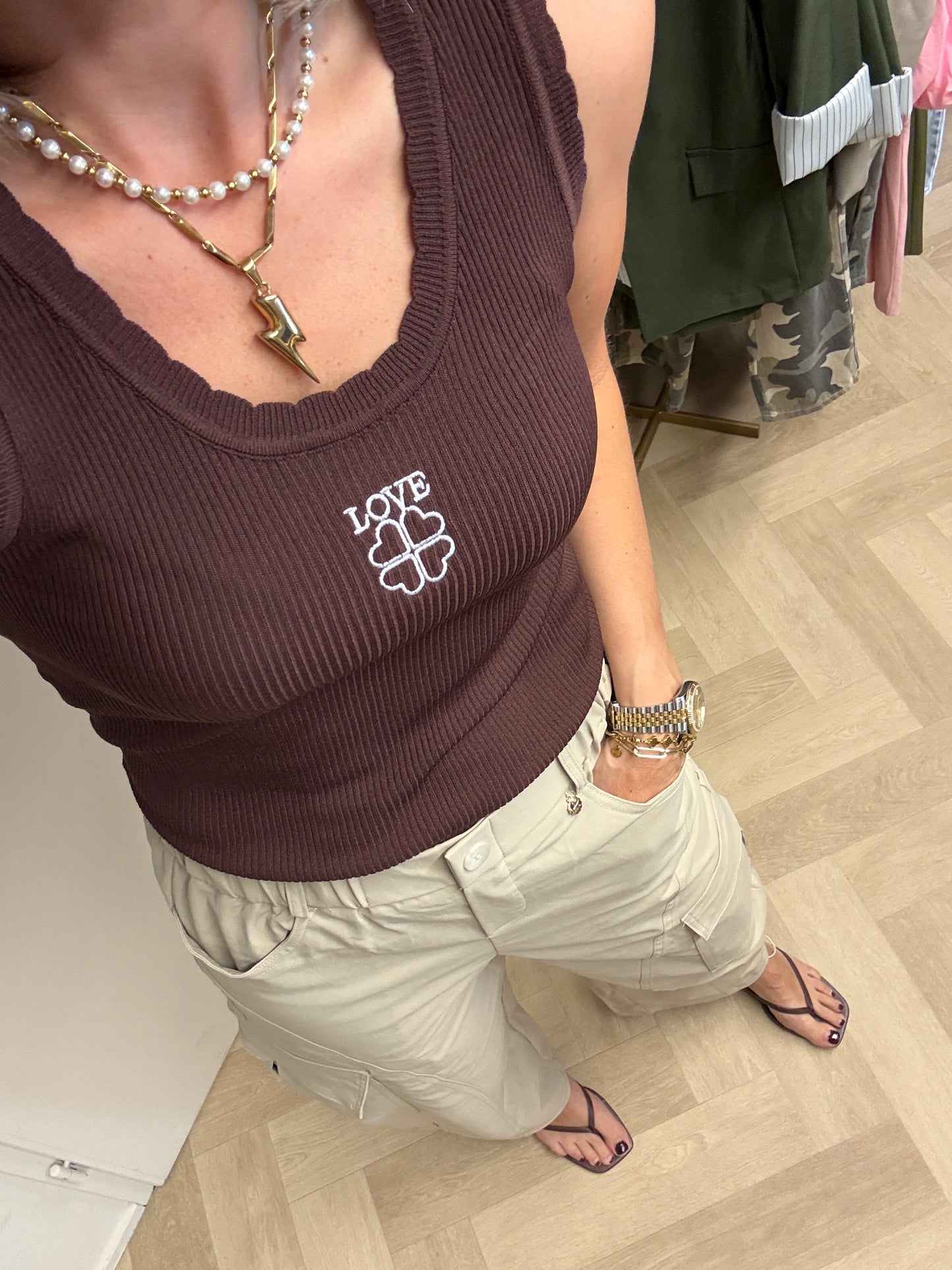 Broek Terry Worker Beige
