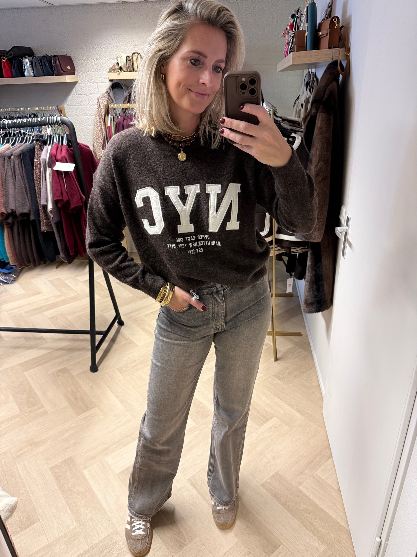 Trui Knitted NYC Choco