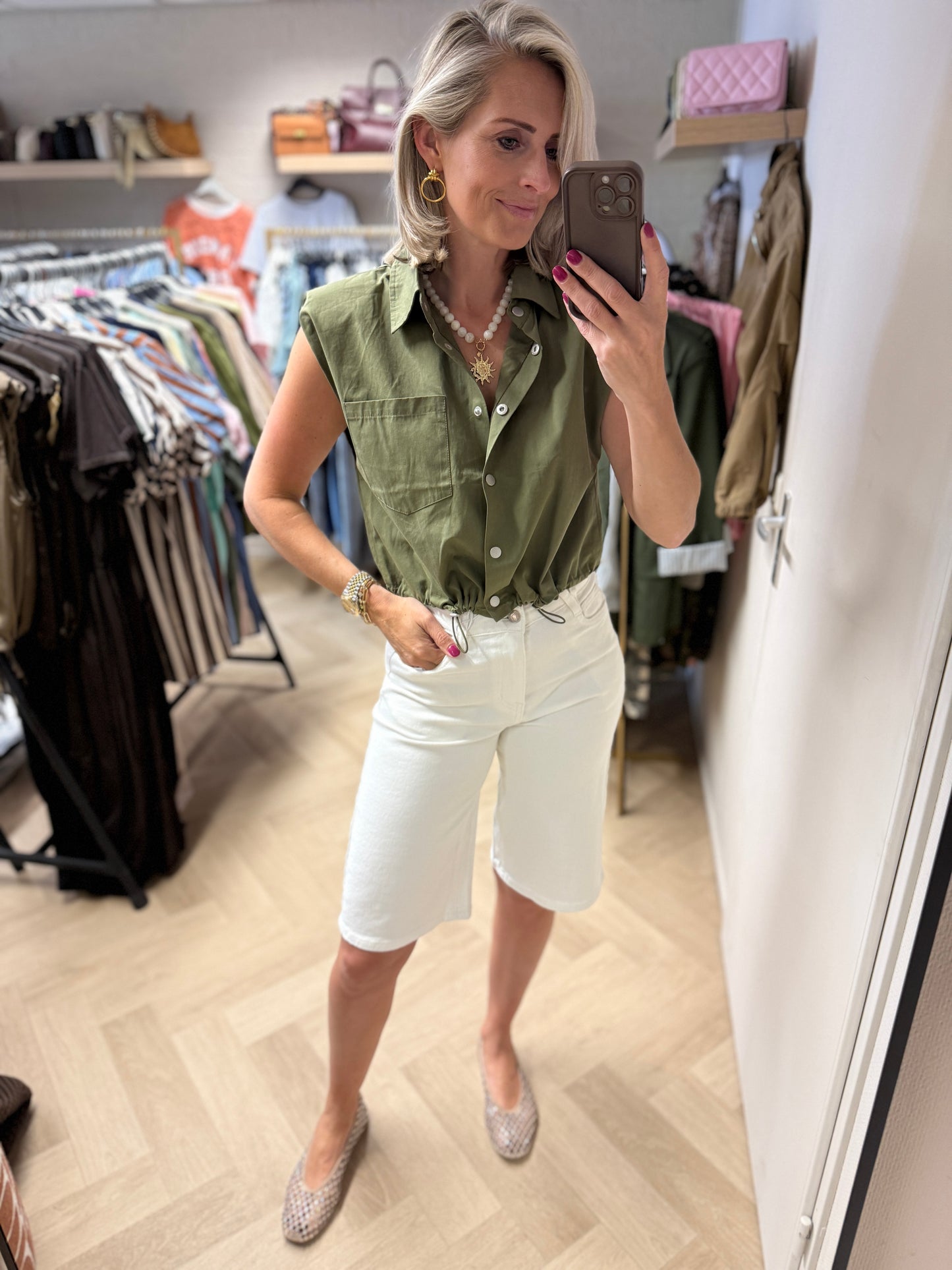 Vest Maura Drukknopen Groen