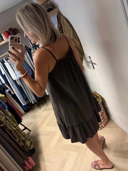 Jurk Macy Viscose Donkerbruin