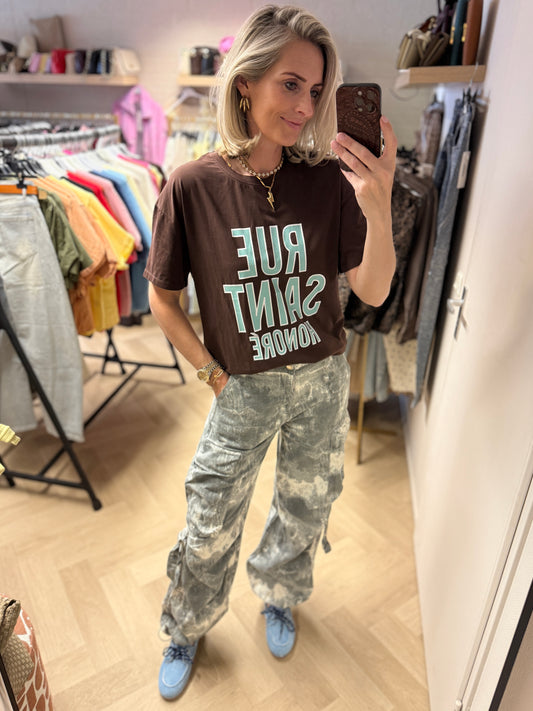 T Shirt Rue Saint Honoré Bruin Mint