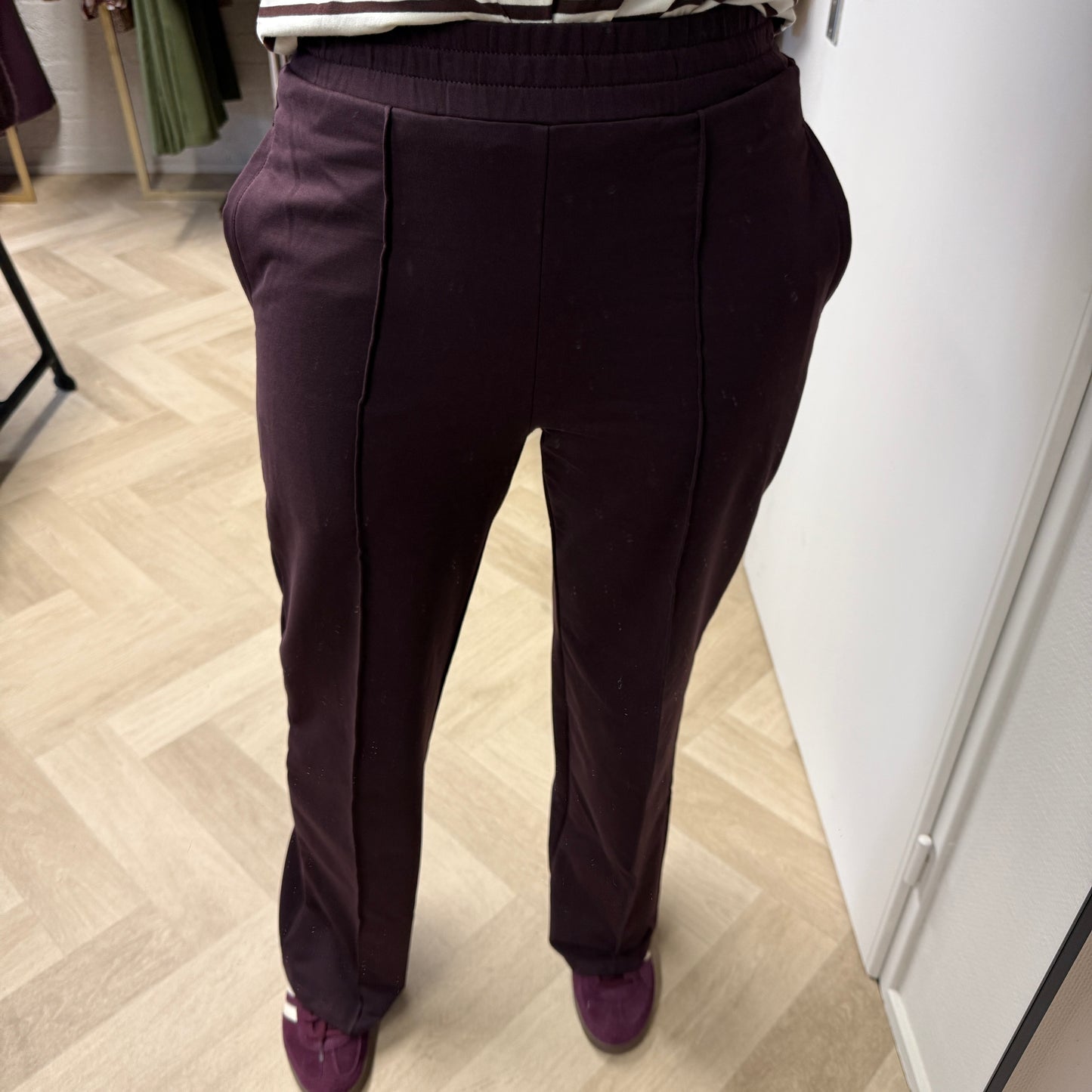 Broek Stephanie Katoen Aubergine
