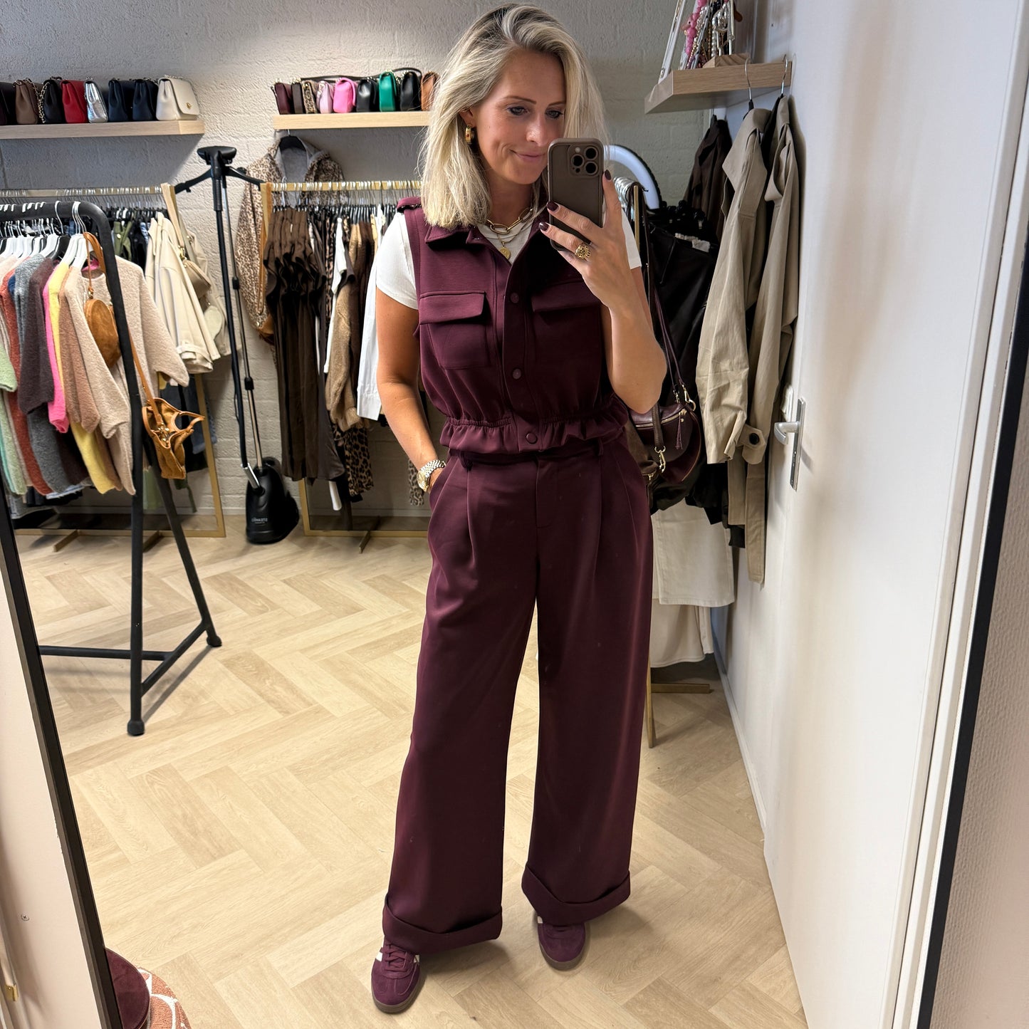 Pantalon Stef Aubergine