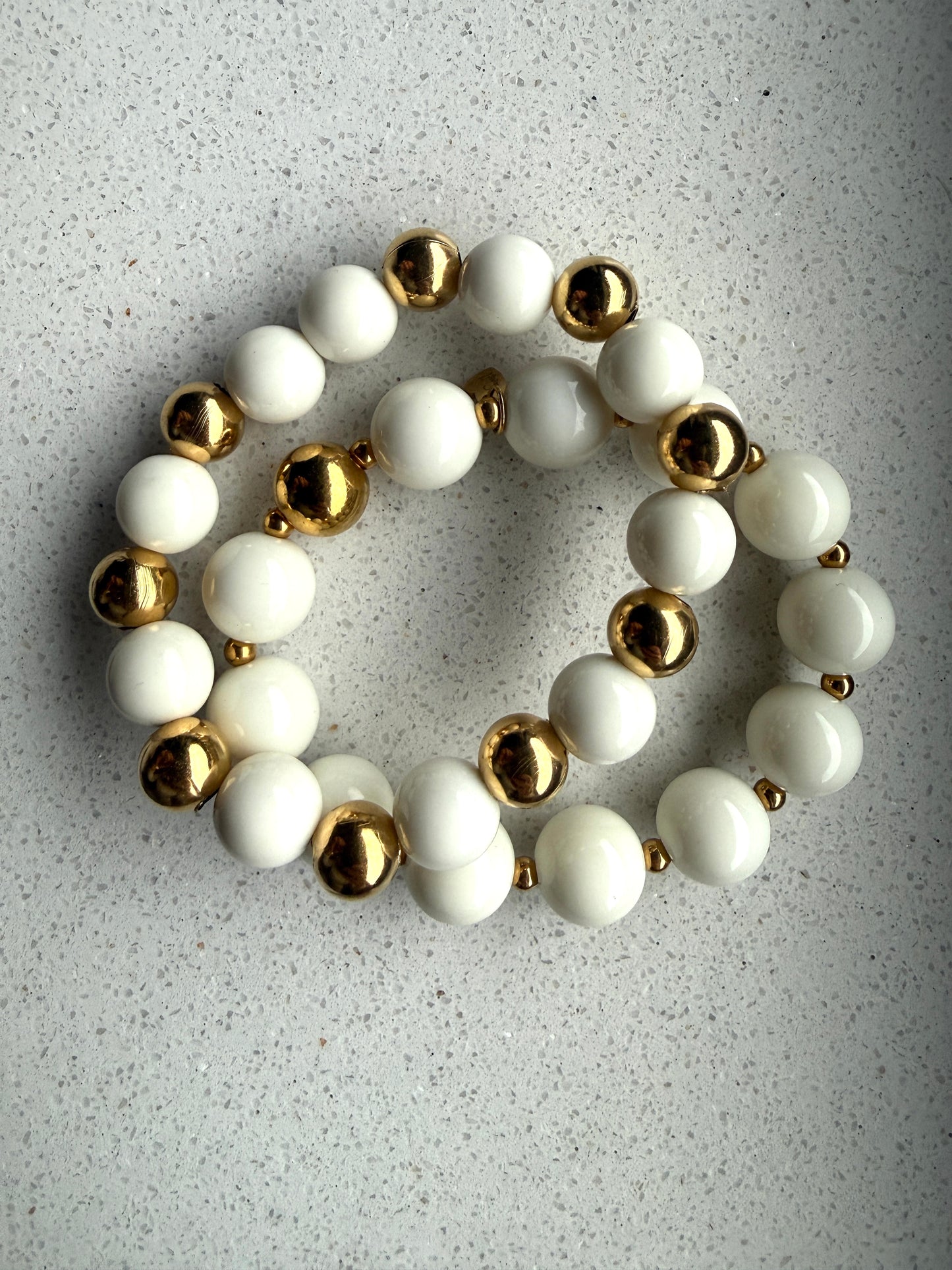 Armband Set Crème Goud