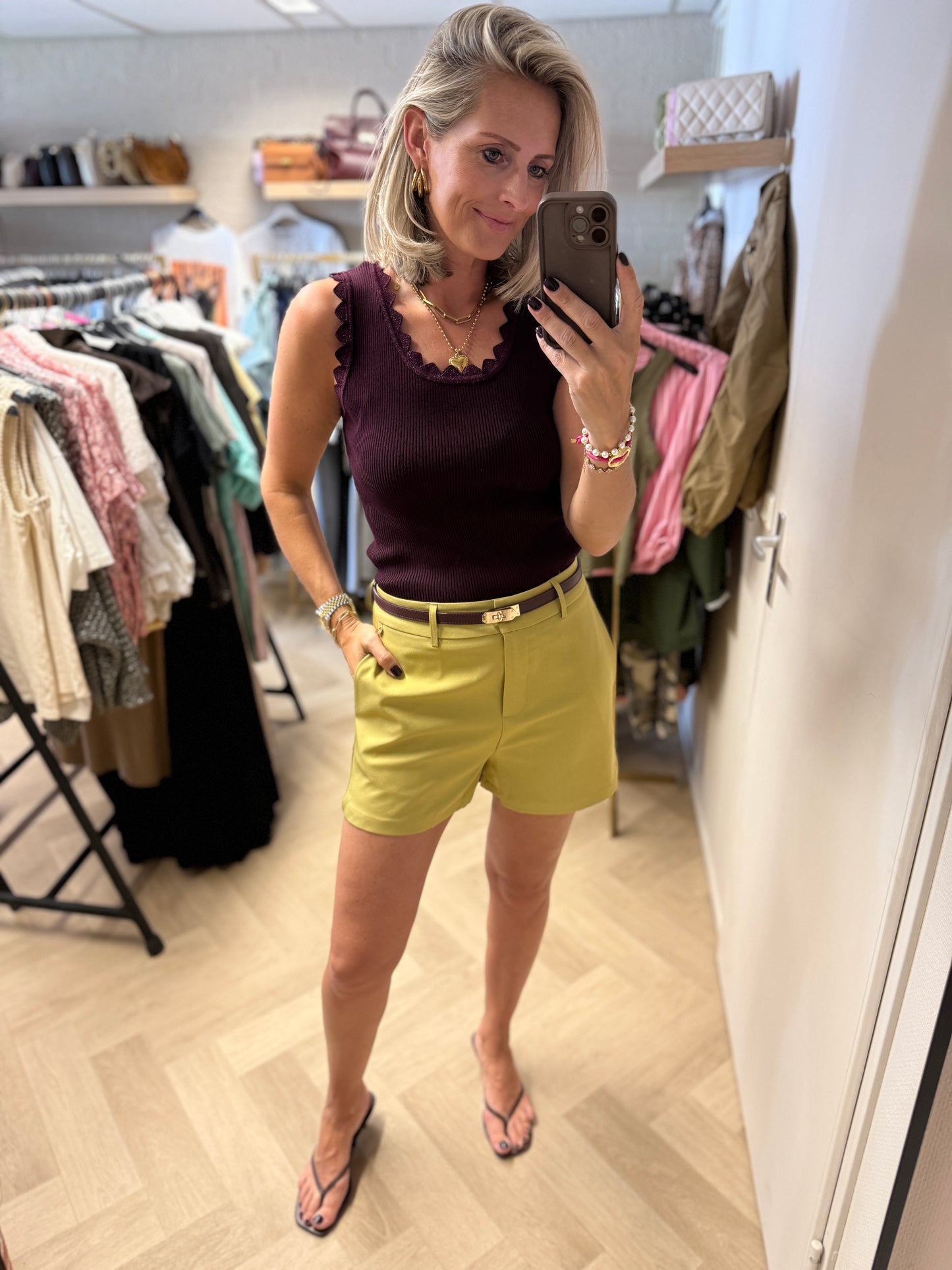 Short Cleo Pistache