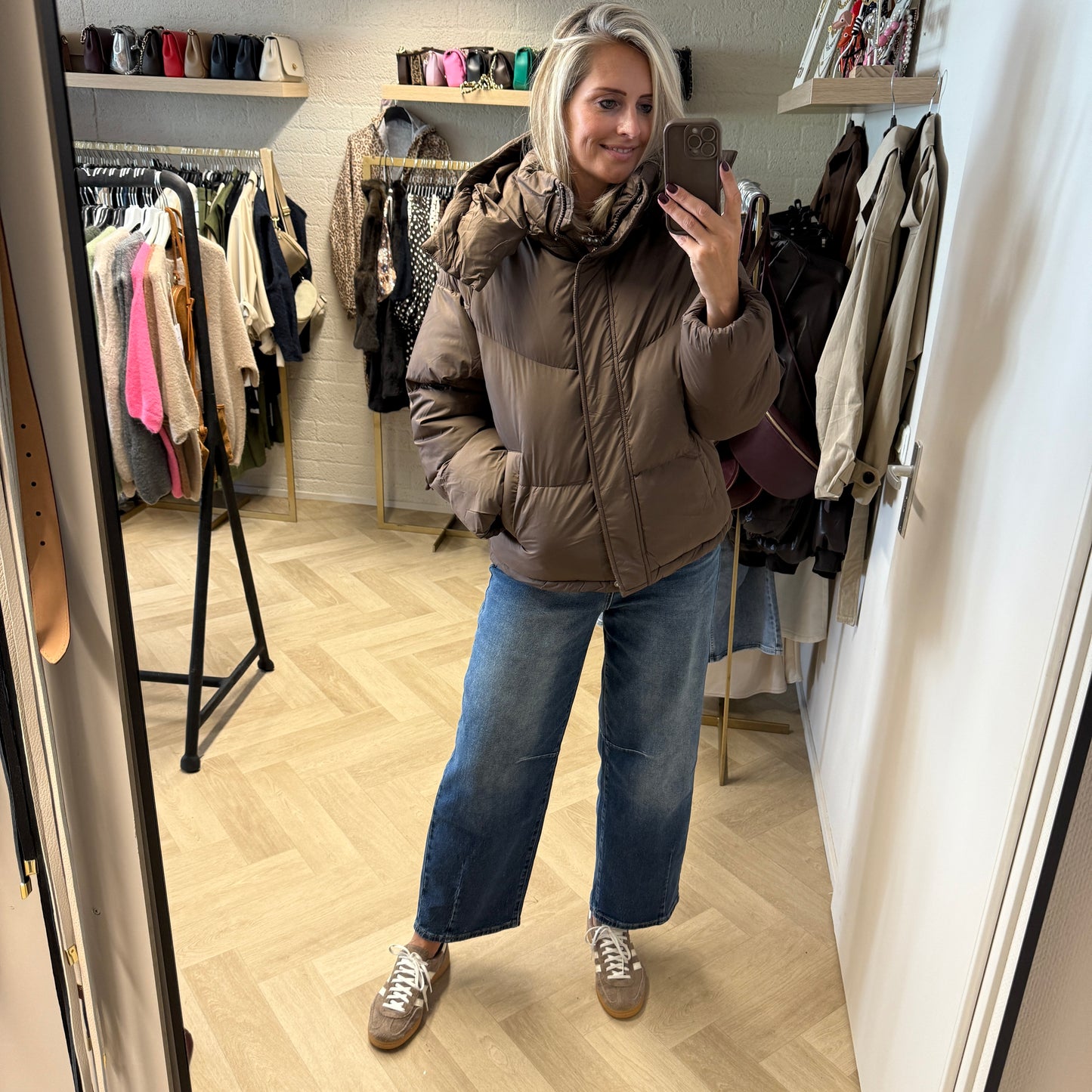 Puffer Jacket Fenna Choco Bruin