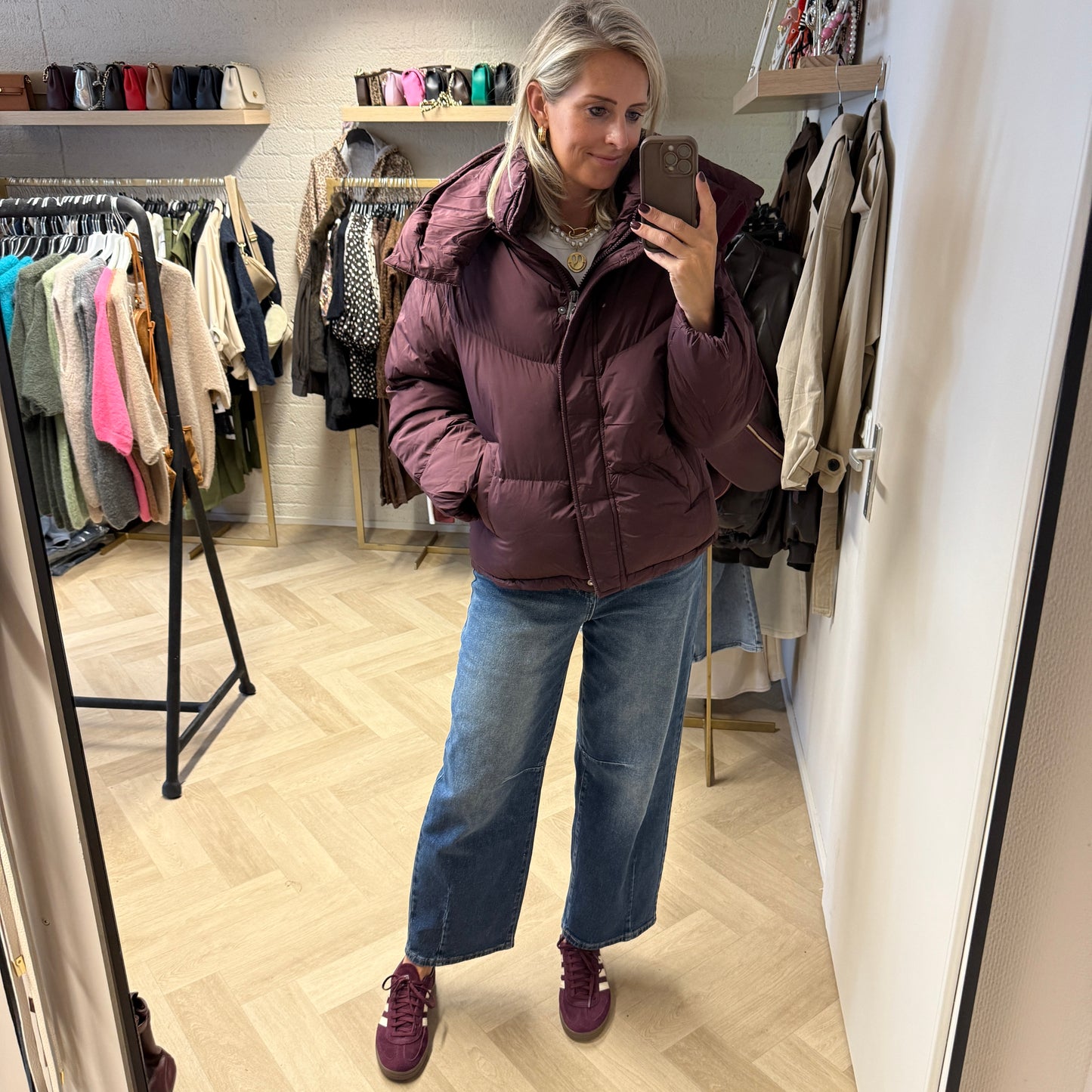 Puffer Jacket Fenna Burgundy