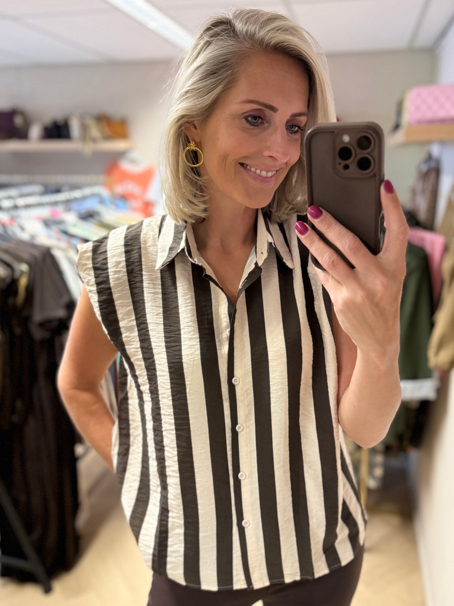Blouse Jill Streep Crème Bruin