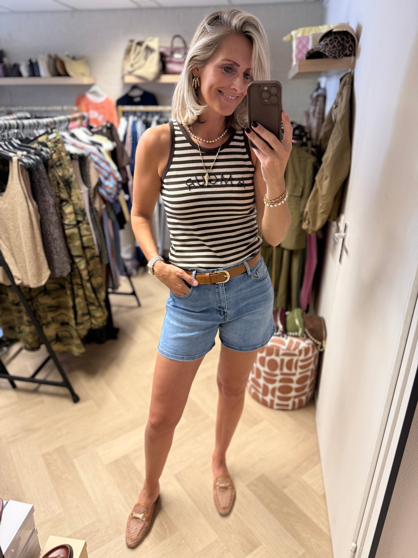 Jeans Short Fleur Denimblauw