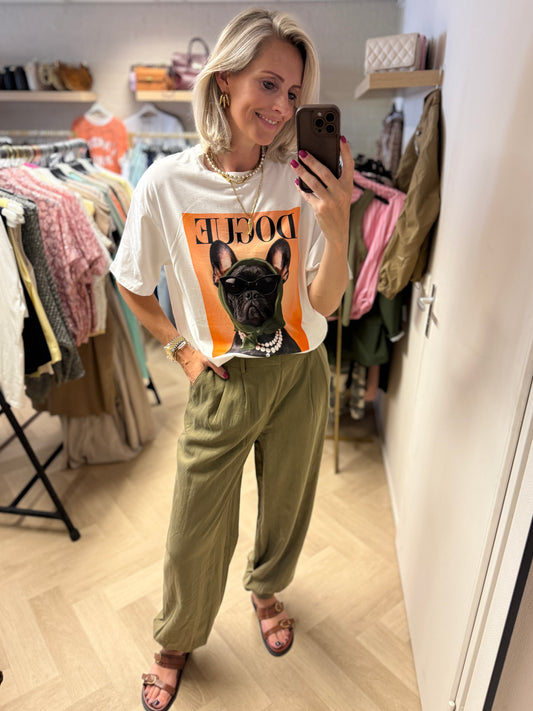 T Shirt Franse Bulldog Wit
