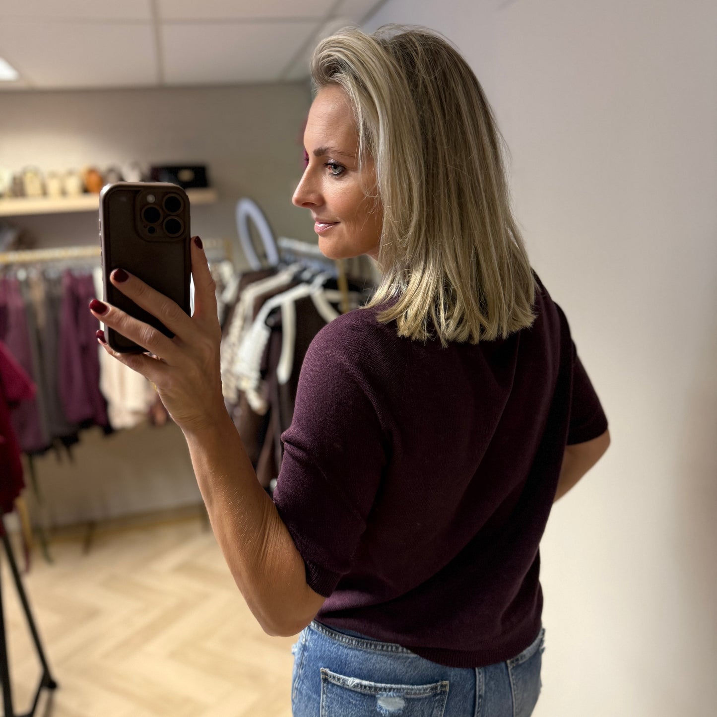 Trui Suzie Viscose Aubergine