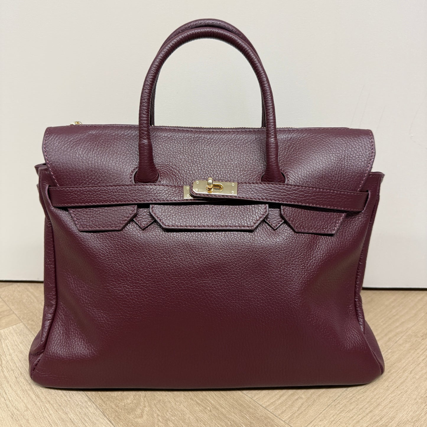 Tas Birdie Large Classic Grain Burgundy