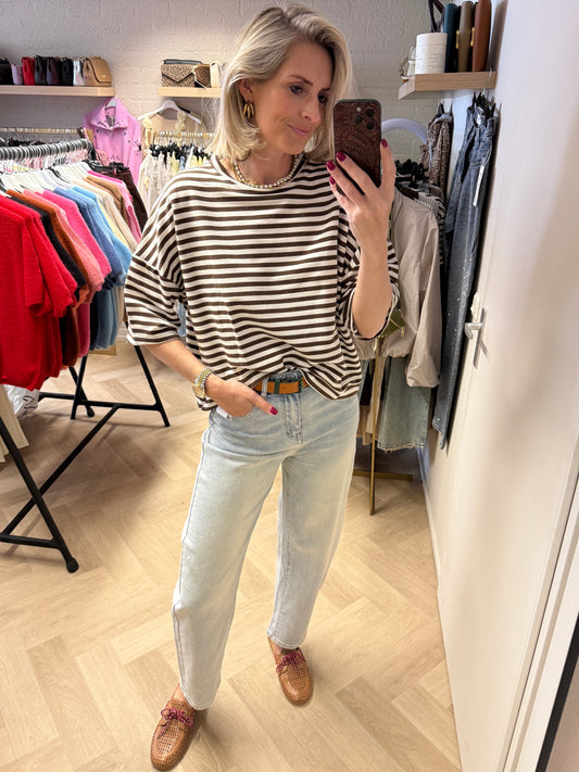 Shirt Mary Streep KM Bruin Ecru