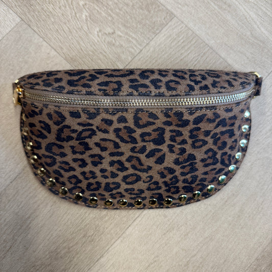 Tas Debby Suède Studs Leopard