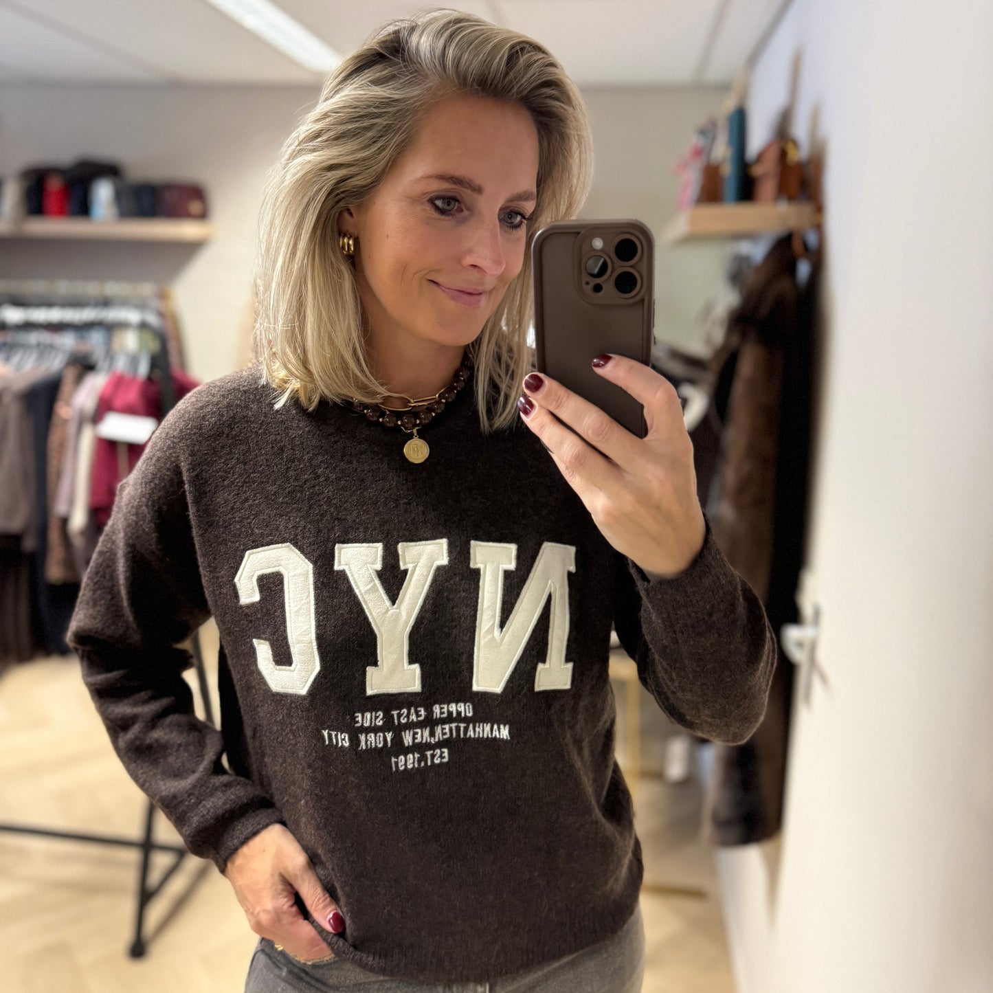 Trui Knitted NYC Choco