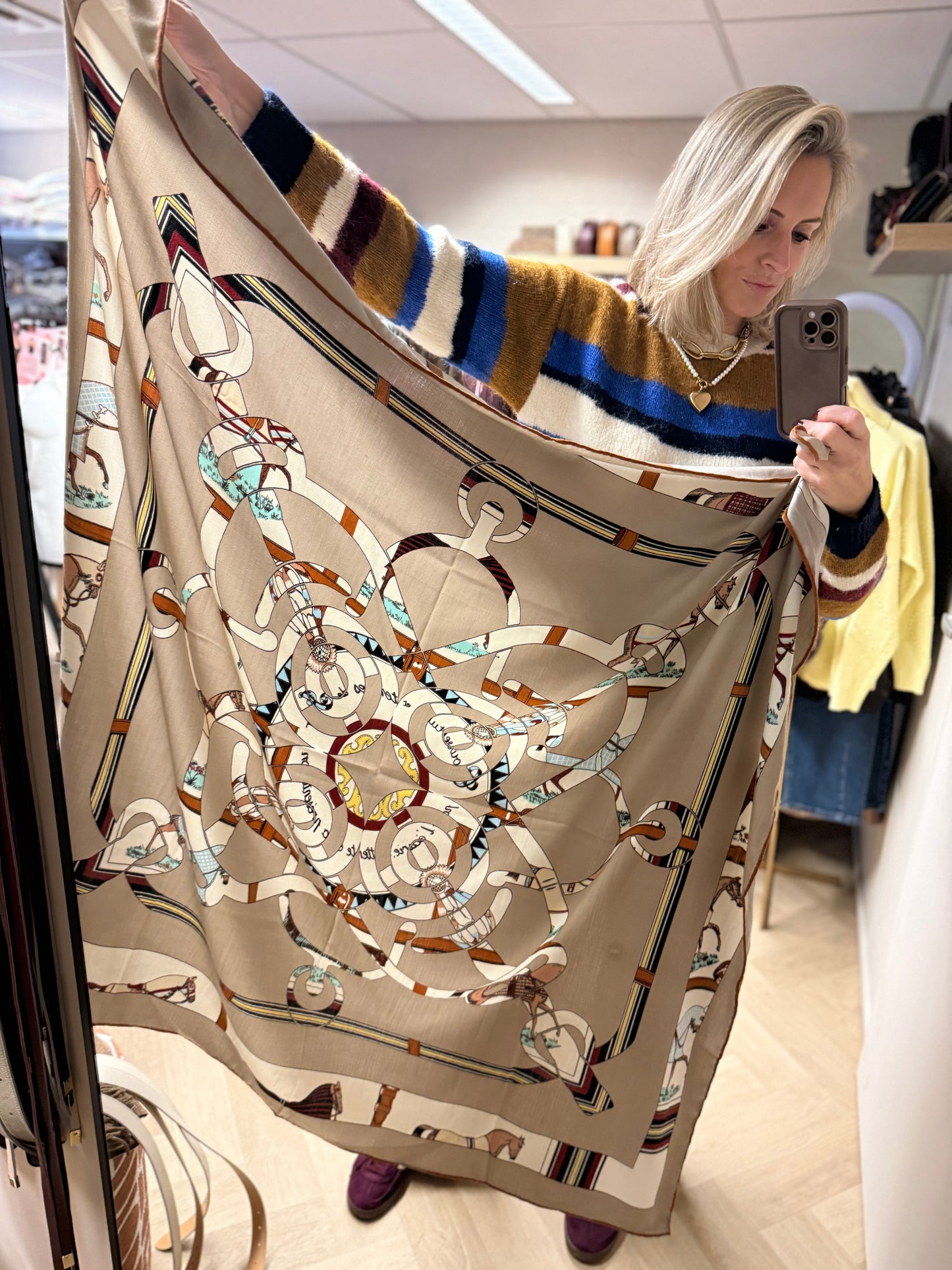 Sjaal Sanaa Belts Paard Bruin