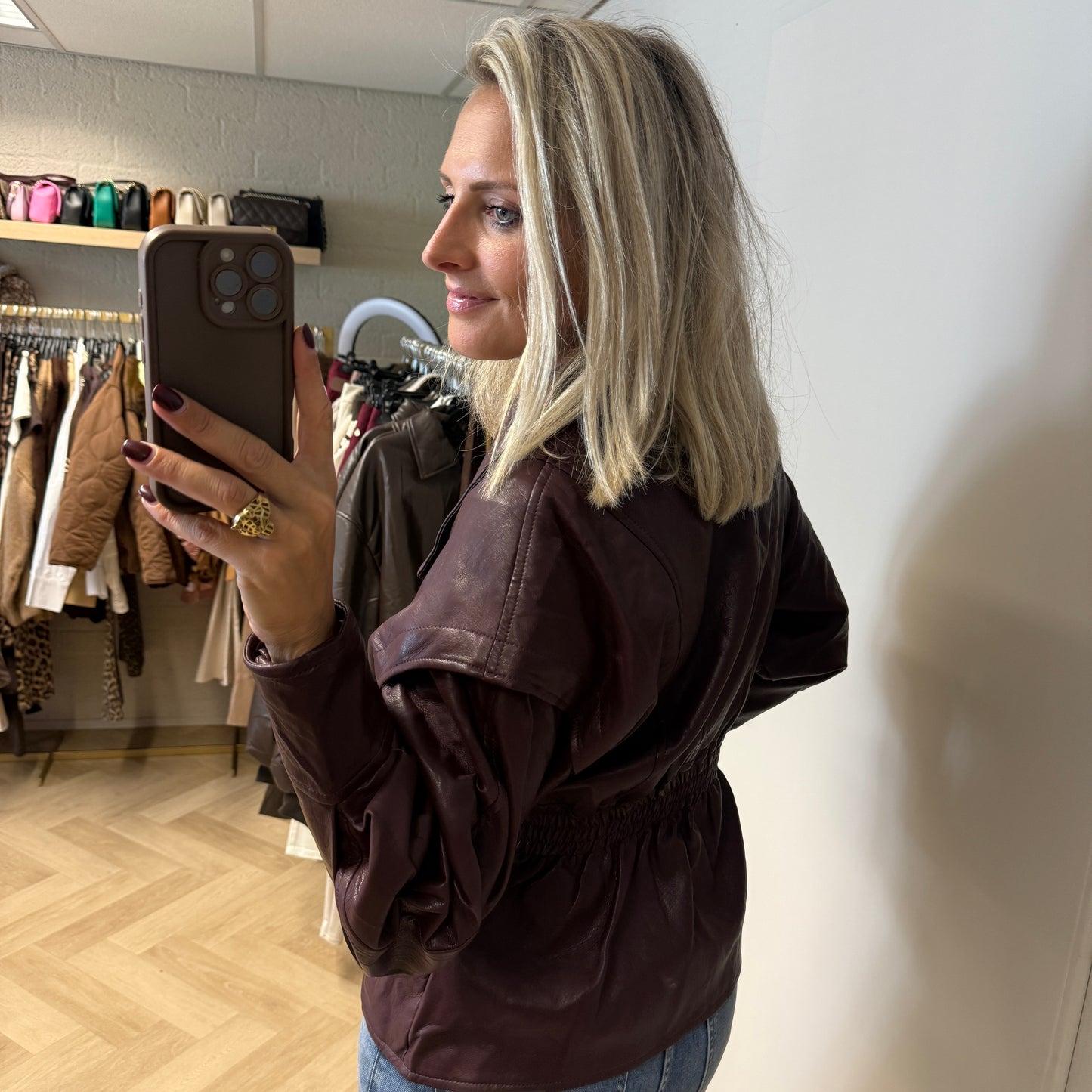 Jack Amber PU Burgundy