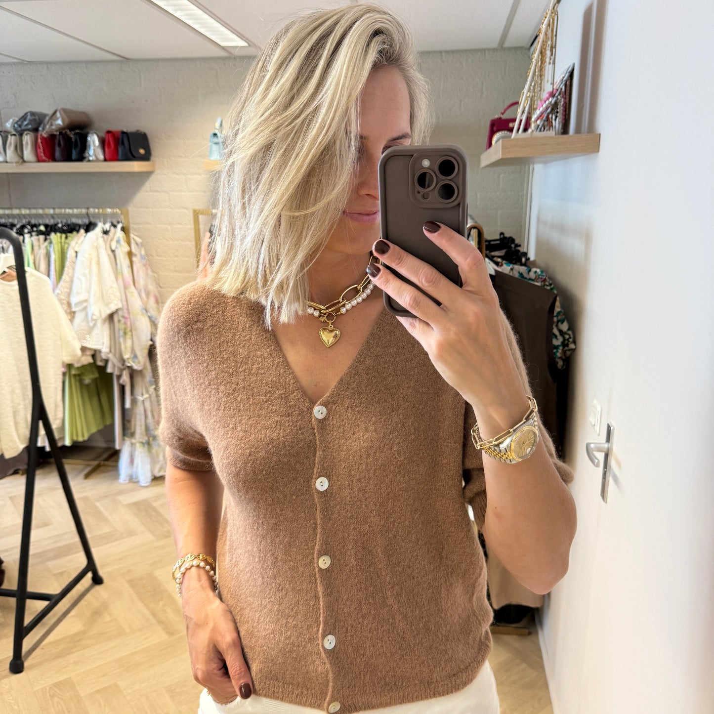 Vest Claudia Alpaca Caramel