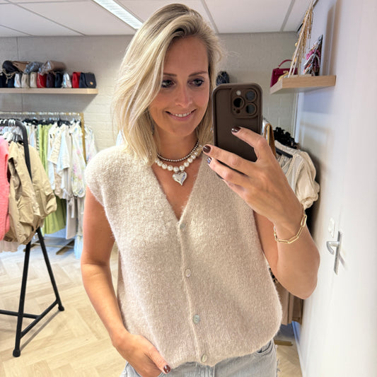 Gilet Claudia Alpaca Beige