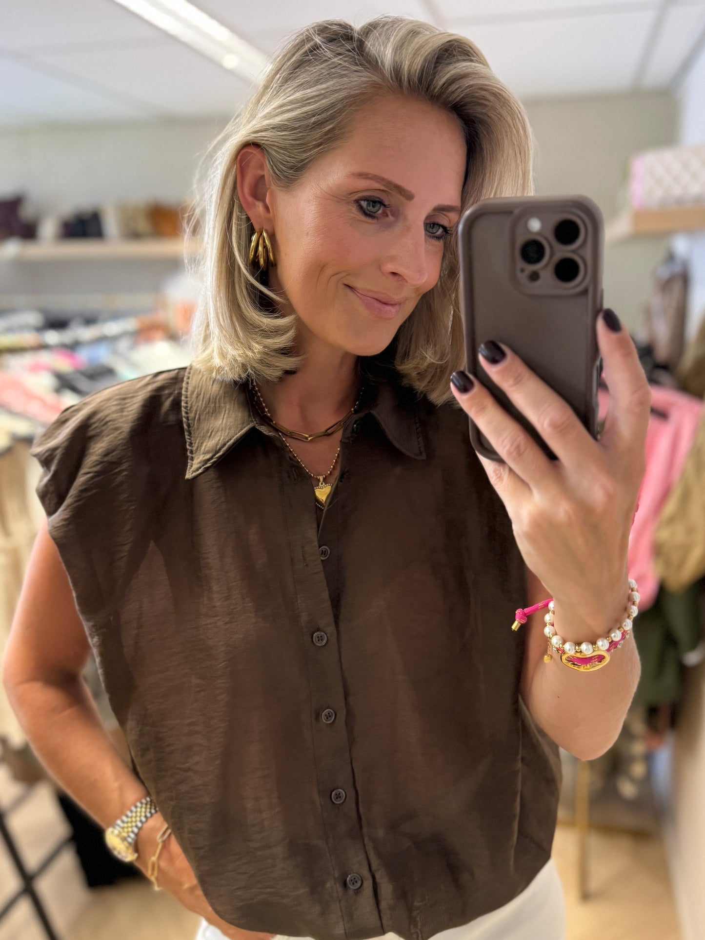 Blouse Kimmie Transparant Choco