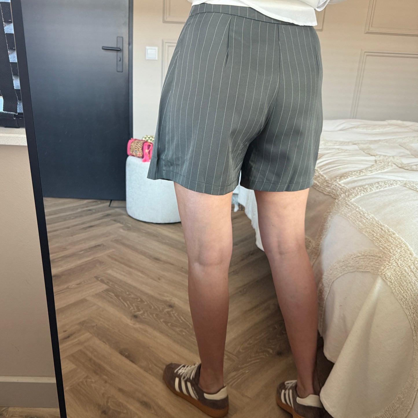 Skort Eva Pinstripe Grijs