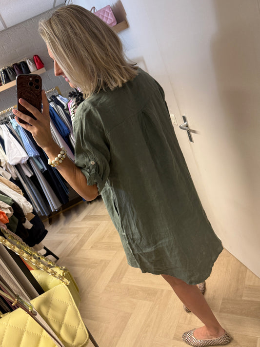 Blouse Jurk Puro Linnen Groen